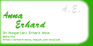 anna erhard business card